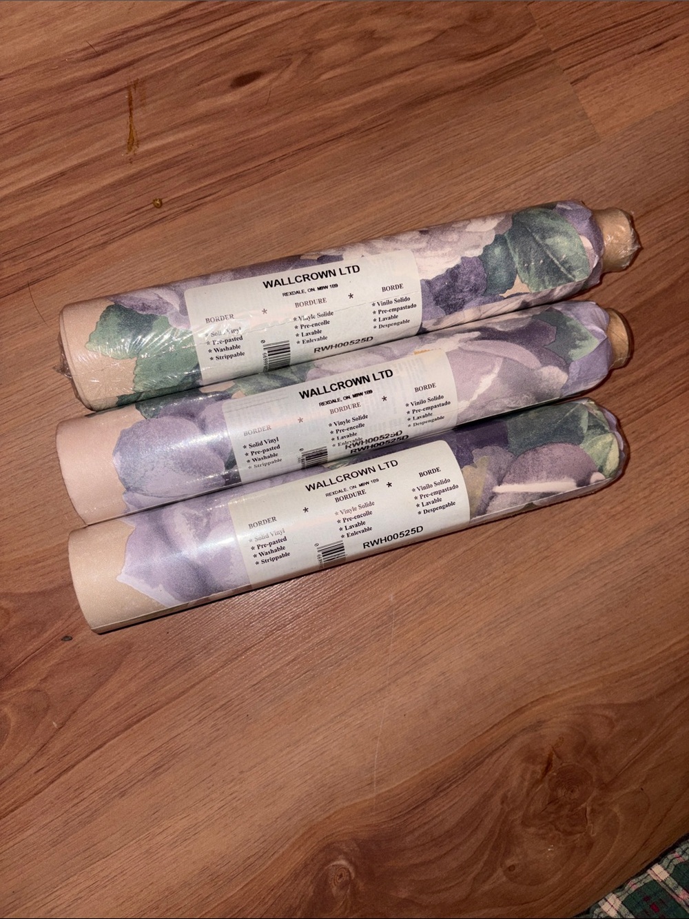 3 vintage Wallcrown Ltd. Wallpaper Border Rolls~ RWH00525D